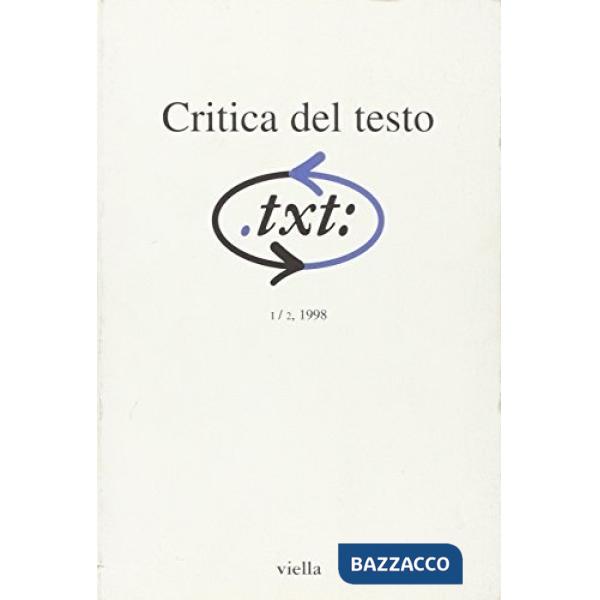 Critica del testo. Vol. 1/2