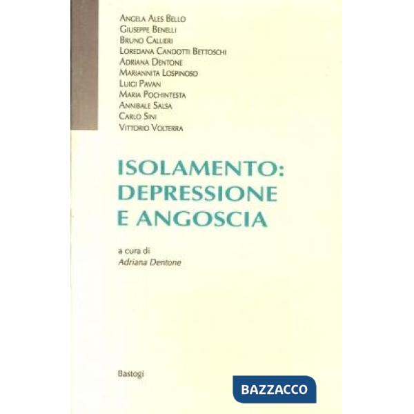 Isolamento: depressione e angoscia