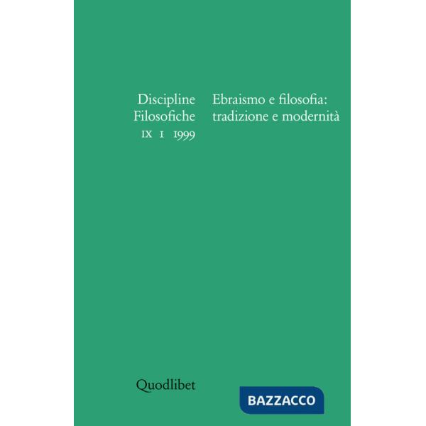 Discipline filosofiche (1999) (1). Ebraismo e filosofia: tradizione e modernità