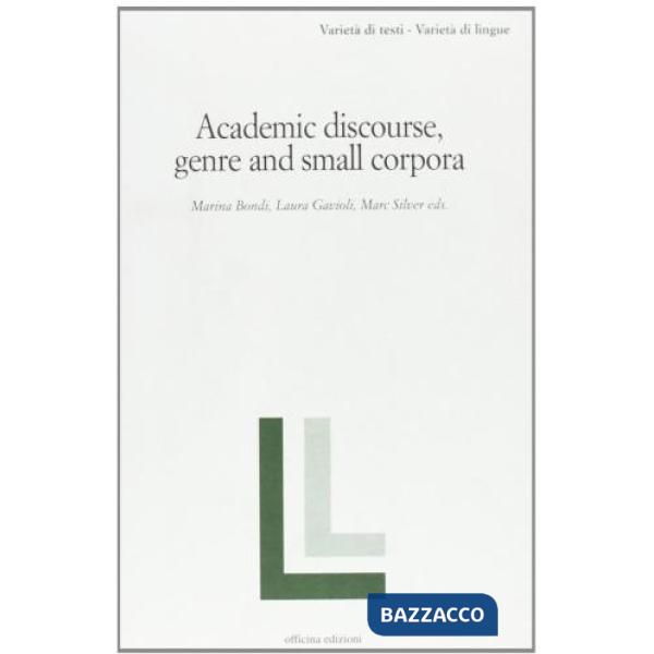 Academic discourse, genre and small corpora