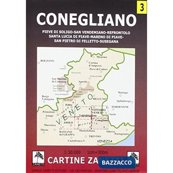 Conegliano, S. Lucia di Piave, S. Polo di Piave, Codognè 1:30.000