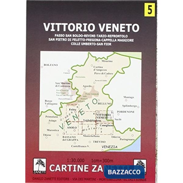 Vittorio Veneto. Revine, Refrontolo, passo San Boldo 1:30.000