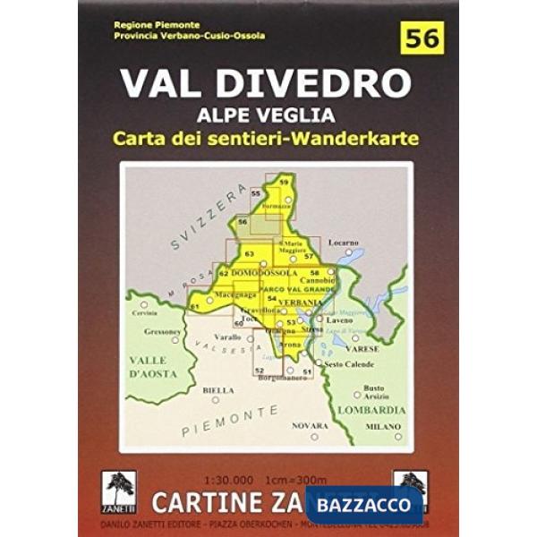 Alpe Veglia. Val Divedro 1:30.000