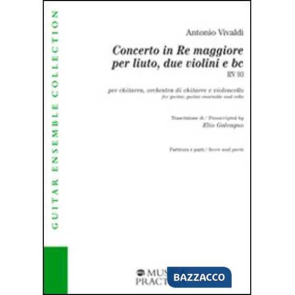 Concerto in re maggiore per liuto, 2 violini e bc rv93