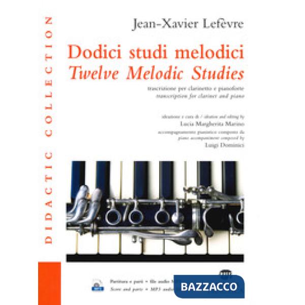 Dodici studi melodici. Ediz.italiana e inglese. Con Audio