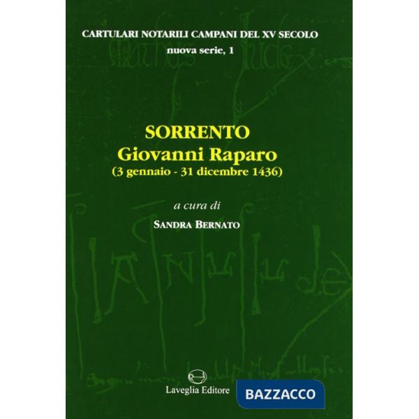 Sorrento: Giovanni Raparo (3 gennaio-31 dicembre 1436)