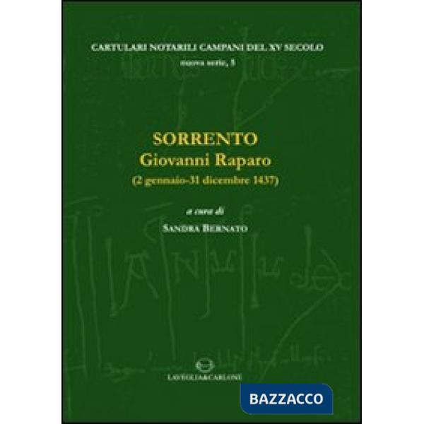 Sorrento. Giovanni Raparo (2 gennaio-31 dicembre 1437)