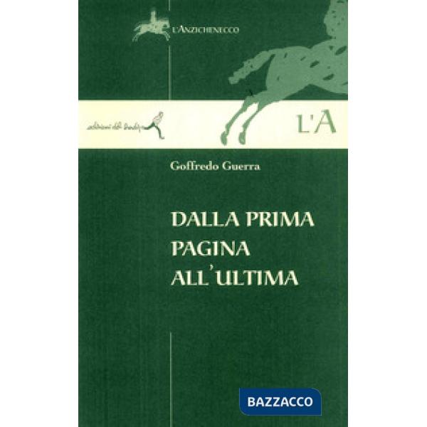 Dalla prima pagina all'ultima. Diario in versi