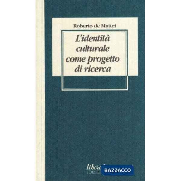 Identità culturale come progetto di ricerca (L')