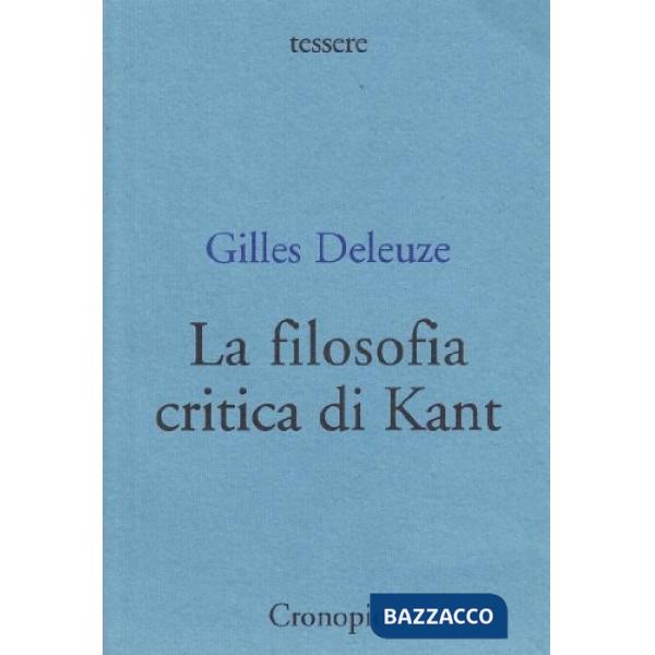 Filosofia critica di Kant (La)