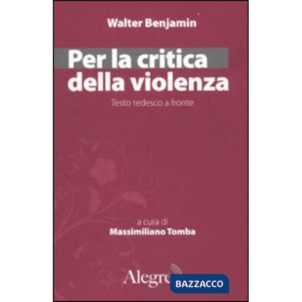 Per la critica della violenza