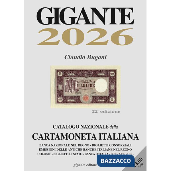 Gigante 2026. Catalogo nazionale della cartamoneta italiana