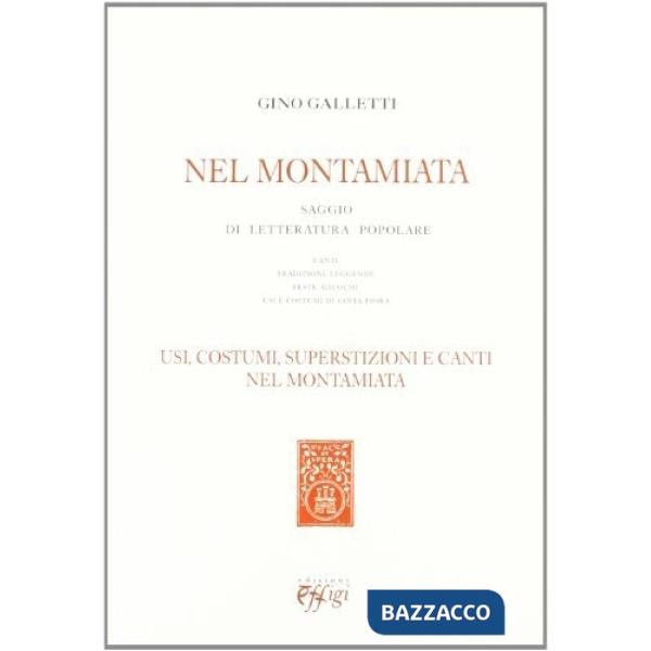 Nel Montamiata. Saggio di letteratura popolare