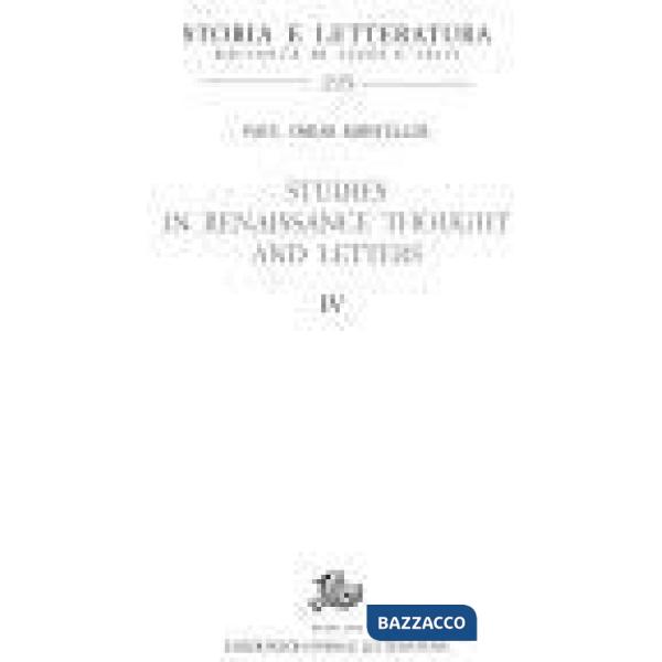 Studies in Renaissance thought and letters. Vol. 4