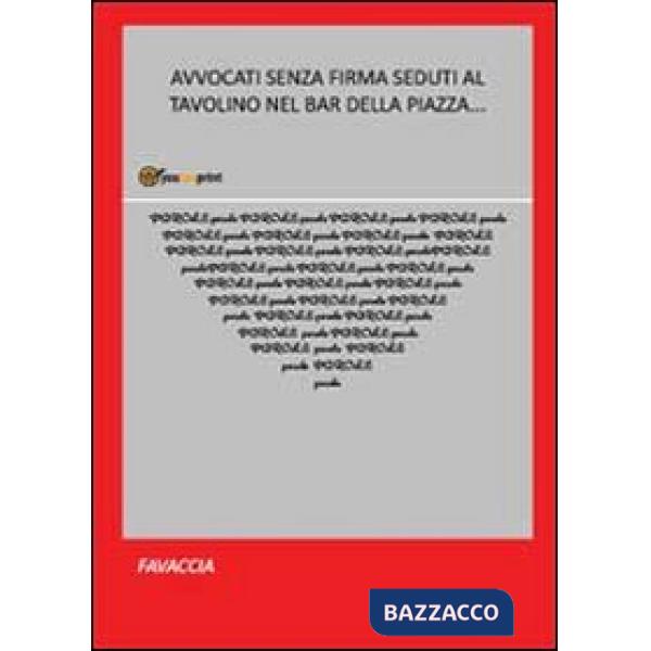 Avvocati senza firma seduti al tavolino nel bar della piazza...