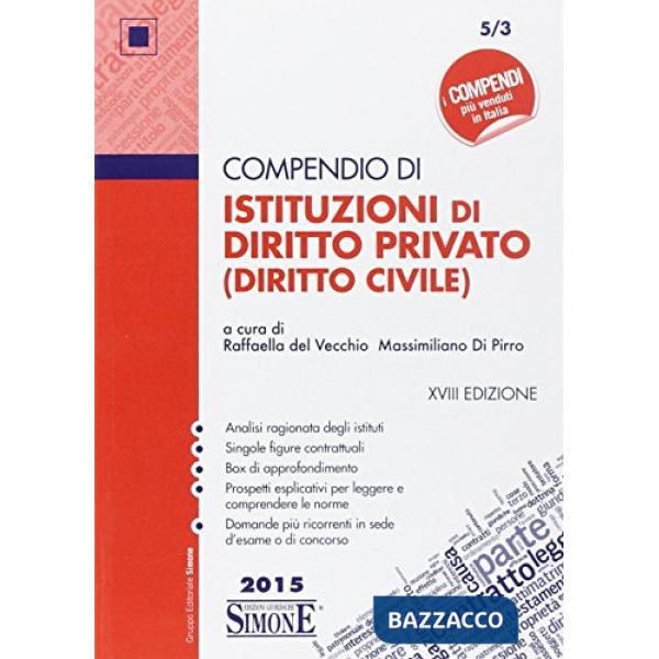COMPENDIO DI ISTITUZIONI DIRITTO PRIVATO DIRITTO CIVILE