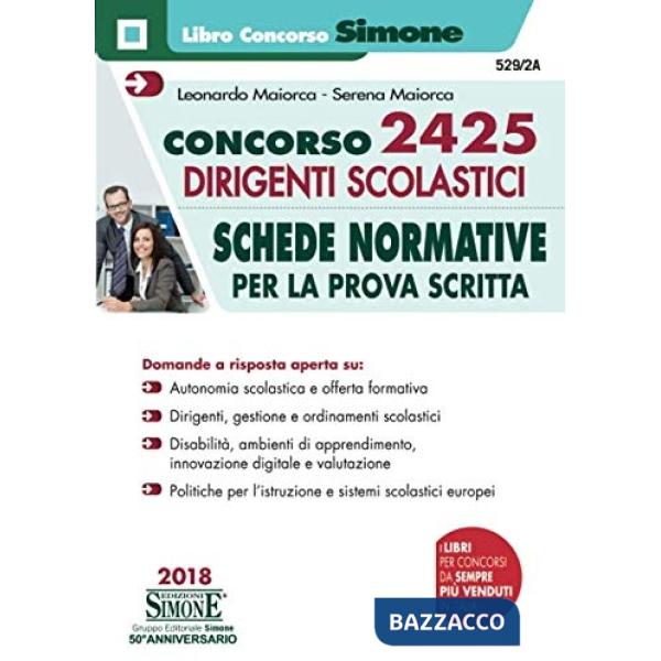 Concorso 2425 dirigenti scolastici. Schede normative per la prova scritta
