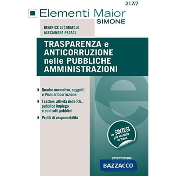 Trasparenza e anticorruzione nelle pubbliche amministrazioni