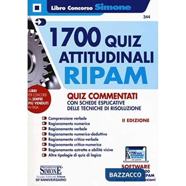 1700 quiz attitudinali RIPAM. Quiz commentati con schede esplicative delle tecniche di risoluzione