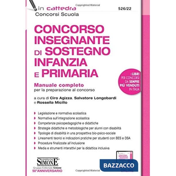 Concorso insegnante di sostegno Infanzia e Primaria. Manuale completo per la preparazione al concorso