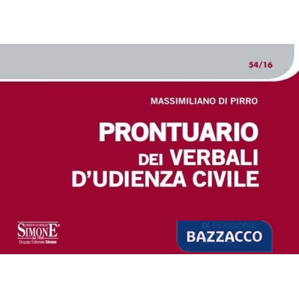 Prontuario dei verbali d'udienza civile