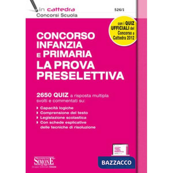 Concorso infanzia e primaria. La prova preselettiva
