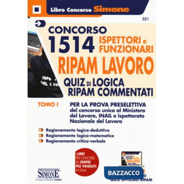 Concorso 1514 Ispettori e Funzionari RIPAM Lavoro Ministero del Lavoro, INAIL e INL