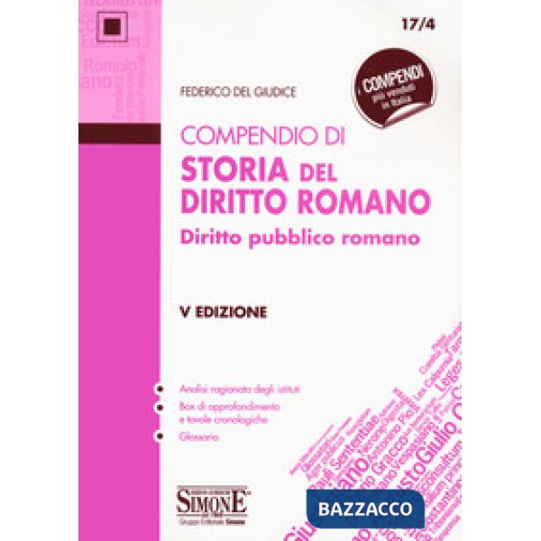 Compendio di storia del diritto romano. Diritto pubblico romano
