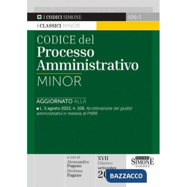 Codice del processo amministrativo Minor