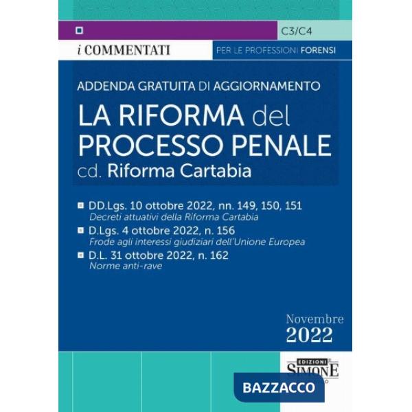 C3/C4 ADDENDA AGGIORNAMENTO PENALE