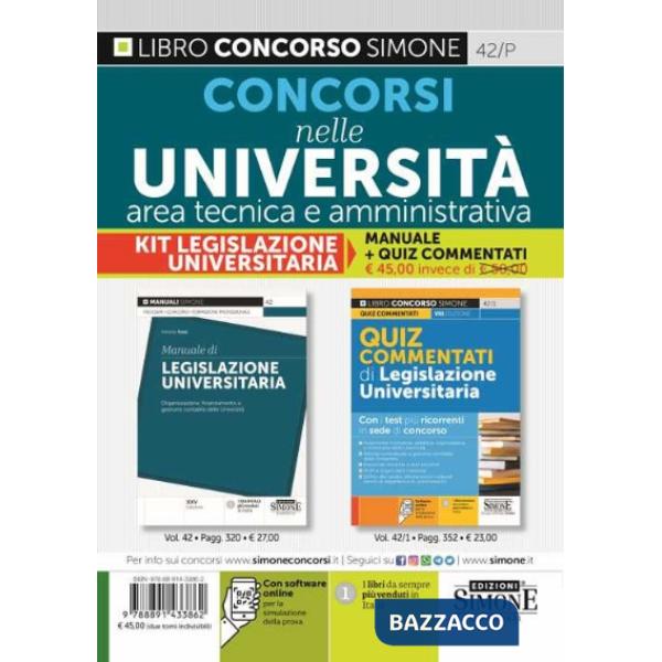Concorsi nelle Università area tecnica e amministrativa. Manuale e quiz commentati