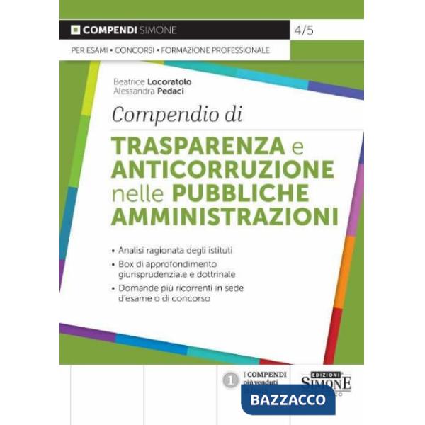 Compendio di trasparenza e anticorruzione nelle pubbliche amministrazioni