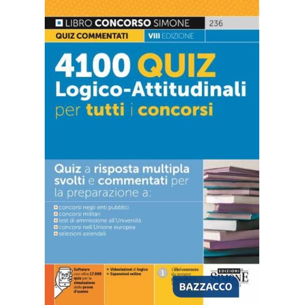 4100 quiz logico-attitudinali per tutti i concorsi