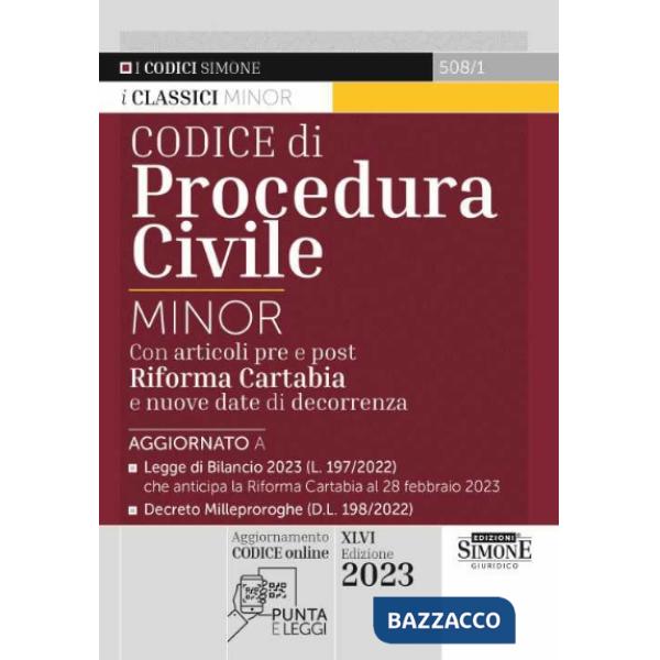 Codice di procedura civile. Ediz. minor