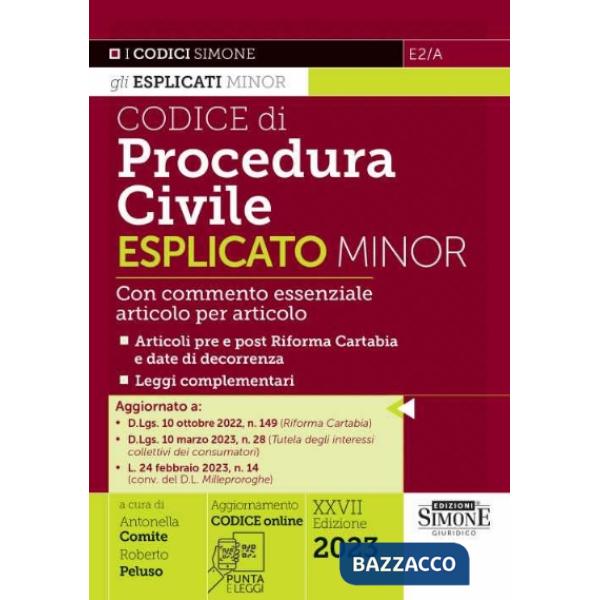 Codice di procedura civile esplicato. Ediz. minor