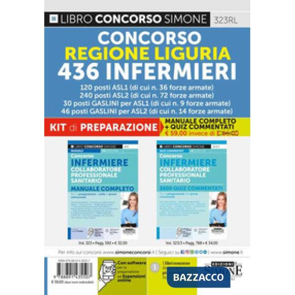Concorso Regione Liguria. 436 infermieri. Kit di preparazione