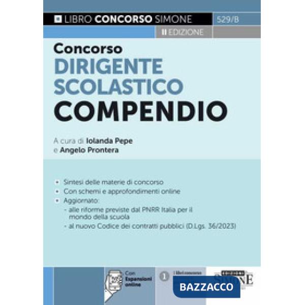 Concorso dirigente scolastico. Compendio
