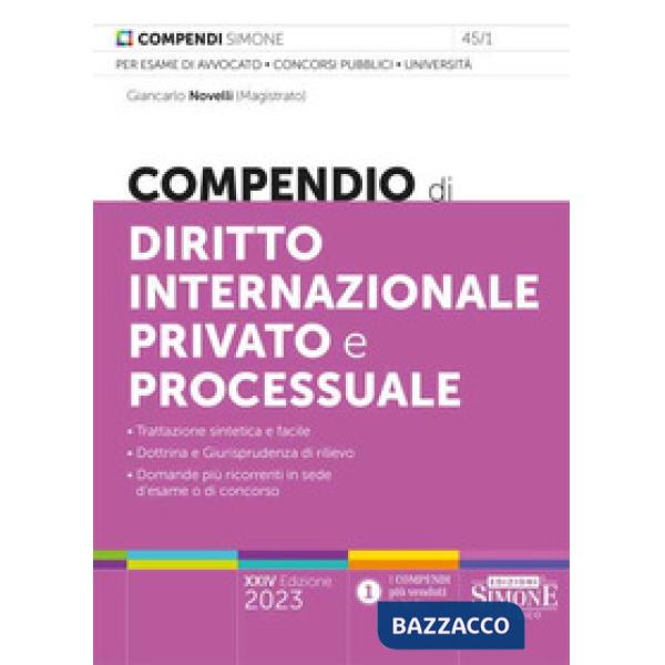 Compendio di diritto internazionale privato e processuale