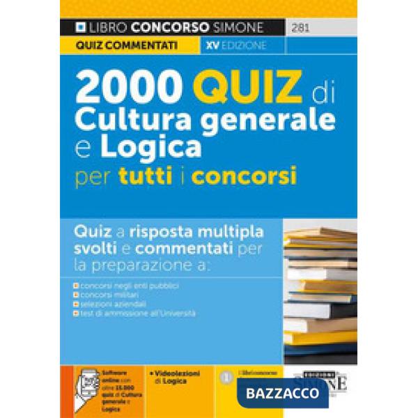 2000 quiz di cultura generale e logica per tutti i concorsi