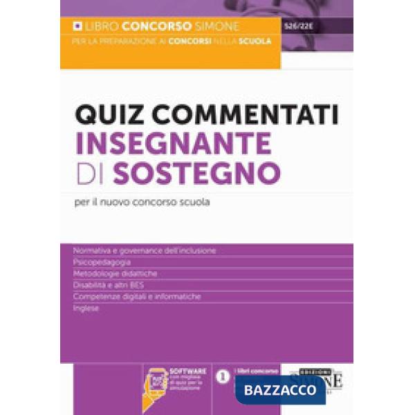 Quiz commentati insegnante di sostegno. Per il nuovo concorso scuola