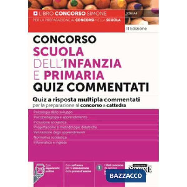 Concorso Scuola dell'infanzia e primaria. Quiz commentati a risposta multipla commentati per la preparazione al concorso a catte