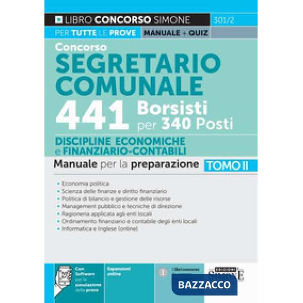 Concorso segretario comunale 441 borsisti per 340 posti