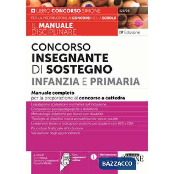 Concorso insegnante di sostegno Infanzia e Primaria. Manuale completo per la preparazione al concorso a cattedra