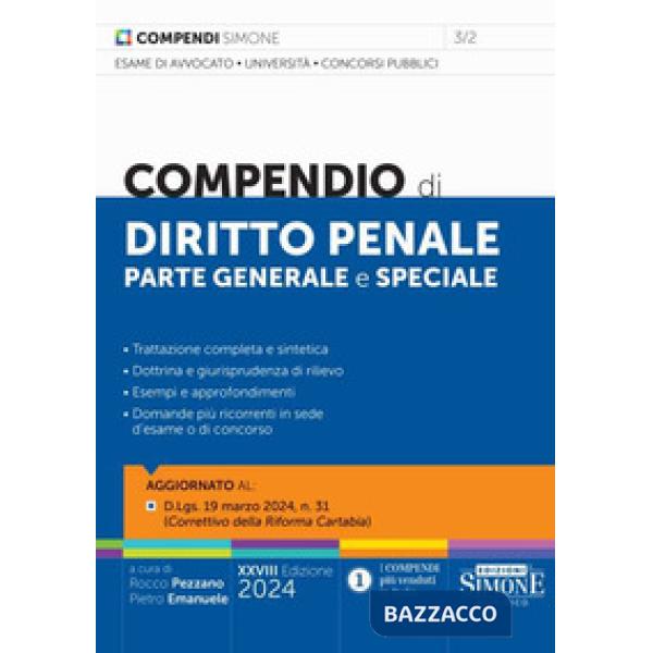 Compendio di diritto penale. Parte generale e speciale