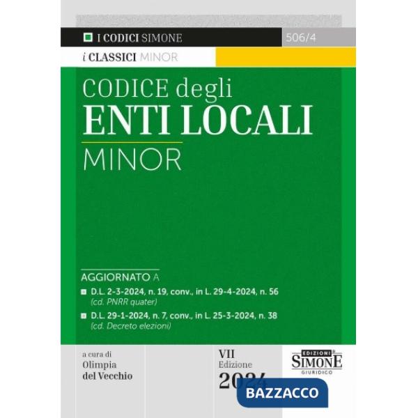 Codice degli enti locali. Ediz. minor