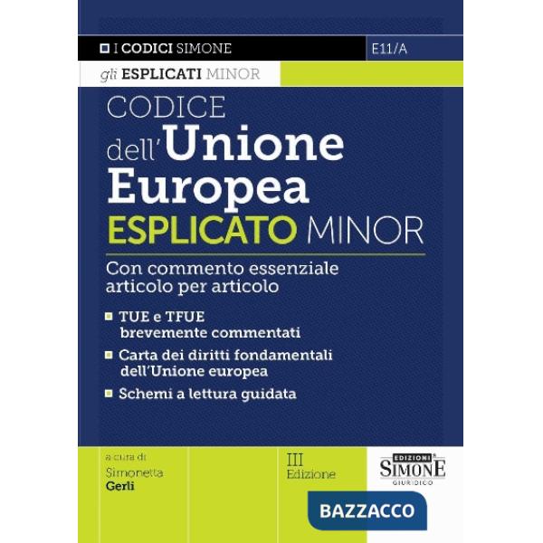 E11/A CODICE UNIONE EUROPEA ESPLI. MINOR
