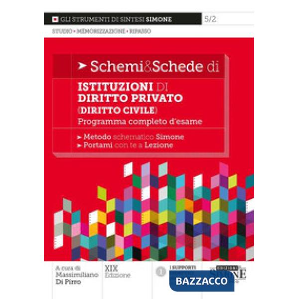 Schemi & schede di istituzioni di diritto privato (diritto civile). Programma completo d'esame