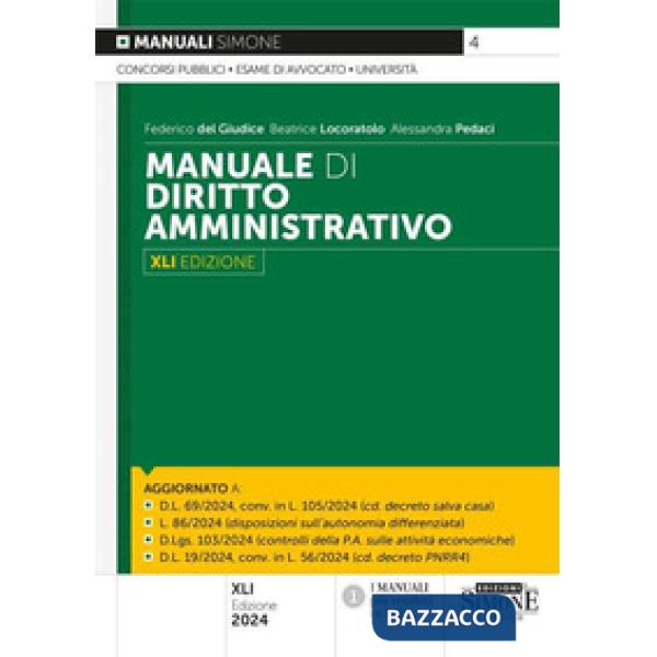 Manuale di diritto amministrativo
