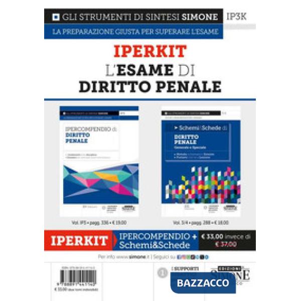 L'esame di diritto penale. Iperkit. Ipercompendio di diritto penale-Schemi & schede di diritto penale. Generale e speciale