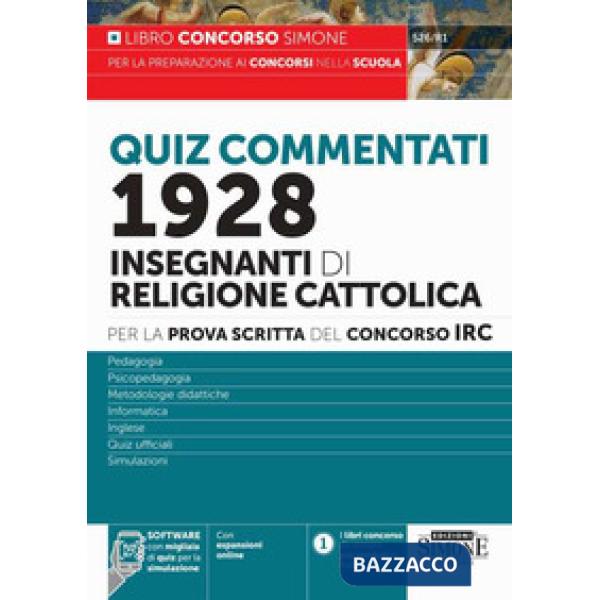 Concorso IRC 1928 Insegnanti di religione cattolica. Quiz commentati per la prova scritta